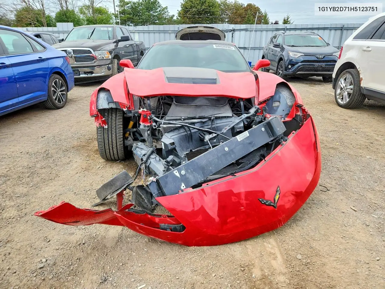 2017 CHEVROLET CORVETTE VIN 1G1YB2D71H5123751 — фото 5