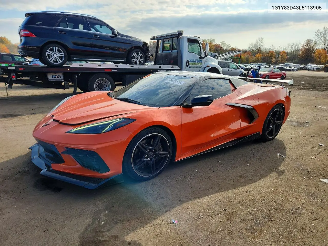 CHEVROLET CORVETTE 2020, VIN 1G1Y83D43L5113905