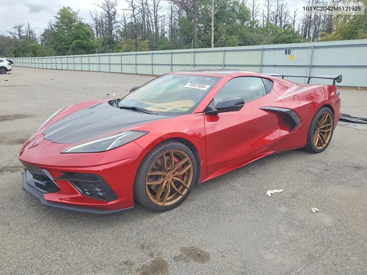 CHEVROLET CORVETTE 2021, VIN 1G1YC2D42M5121925