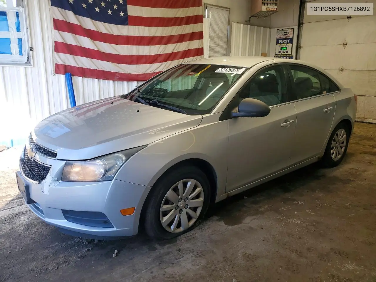 CHEVROLET CRUZE 2010, VIN 1G1PC5SHXB7126892