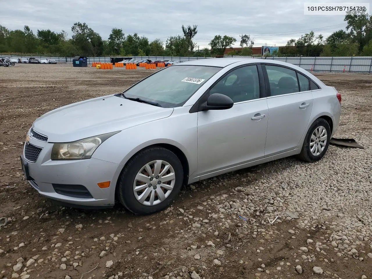 CHEVROLET CRUZE 2011, VIN 1G1PC5SH7B7154732