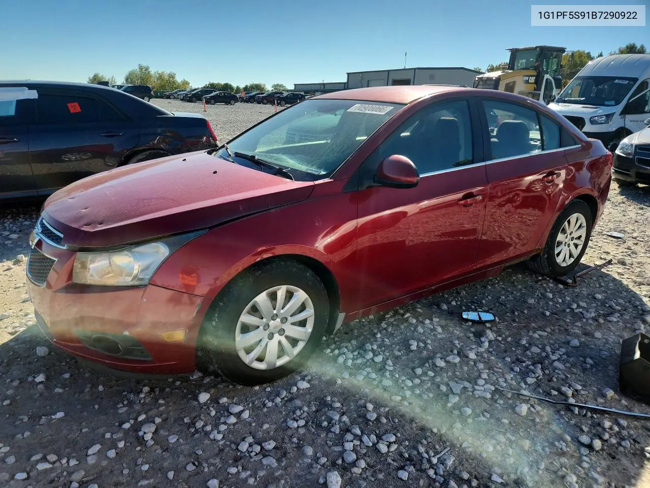CHEVROLET CRUZE 2011, VIN 1G1PF5S91B7290922