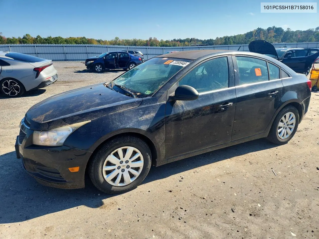 CHEVROLET CRUZE 2011, VIN 1G1PC5SH1B7158016