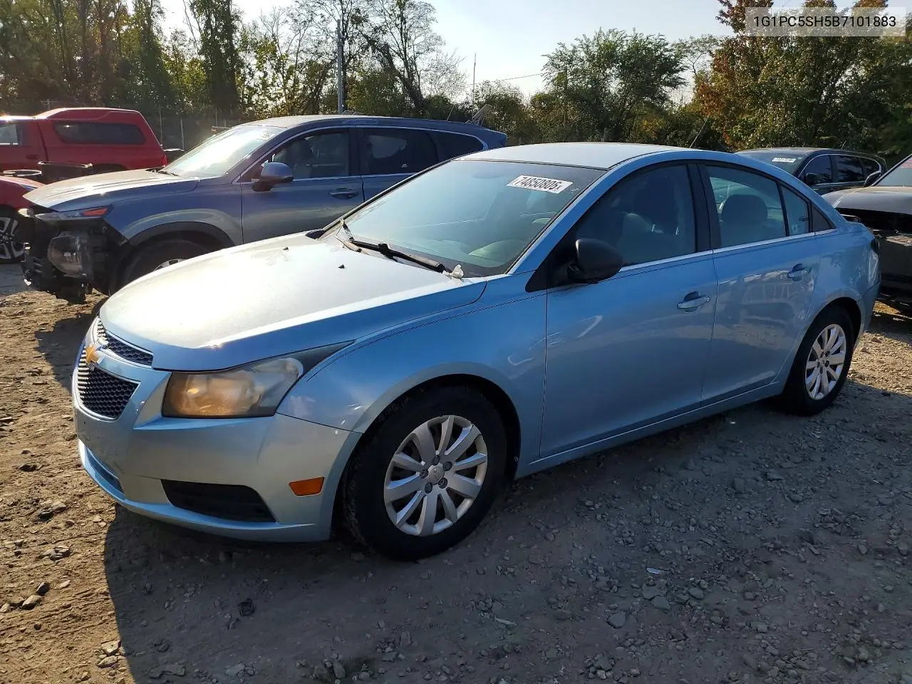 CHEVROLET CRUZE 2011, VIN 1G1PC5SH5B7101883