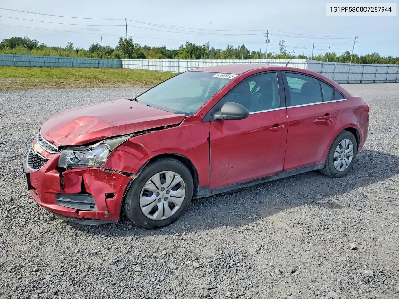 CHEVROLET CRUZE 2012, VIN 1G1PF5SC0C7287944