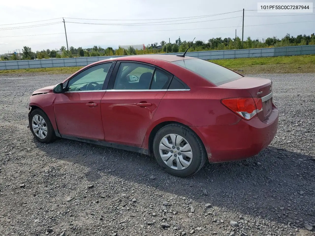 2012 CHEVROLET CRUZE VIN 1G1PF5SC0C7287944 — фото 2