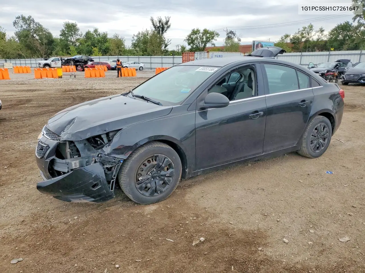 CHEVROLET CRUZE 2012, VIN 1G1PC5SH1C7261647