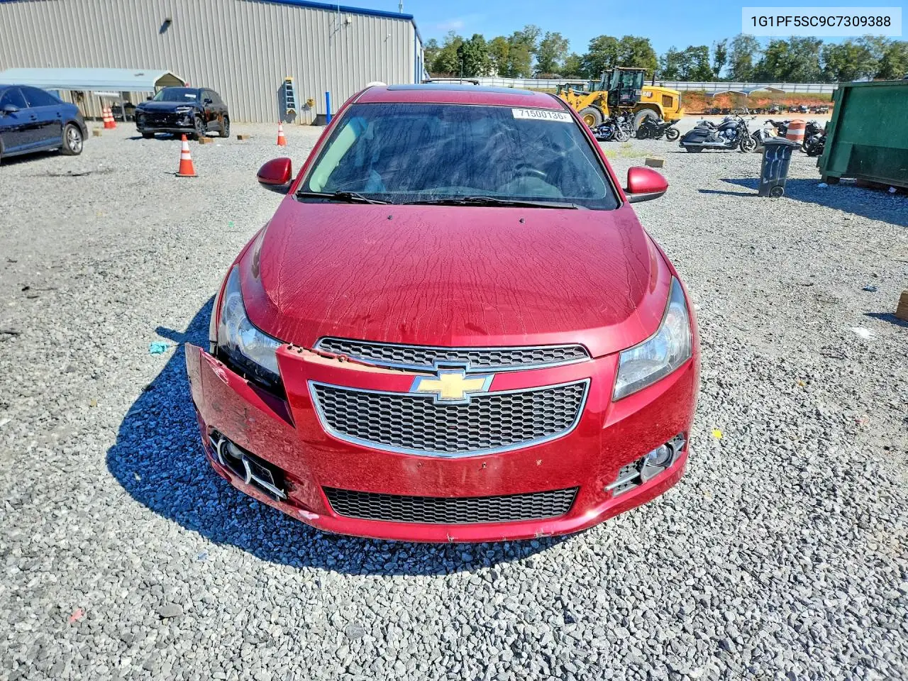 2012 CHEVROLET CRUZE VIN 1G1PF5SC9C7309388 — фото 5