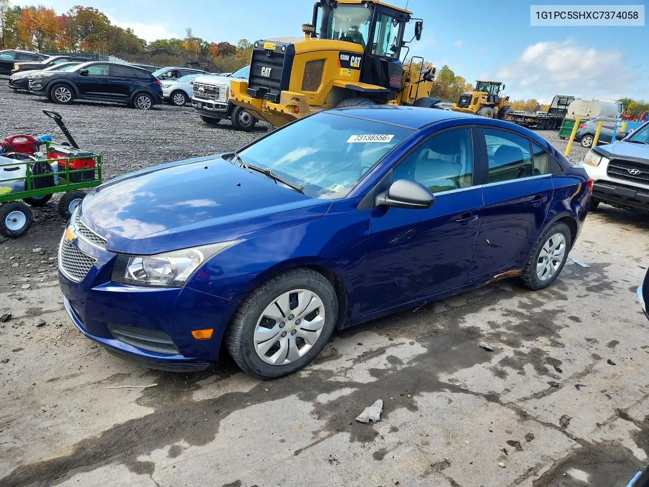 CHEVROLET CRUZE 2012, VIN 1G1PC5SHXC7374058