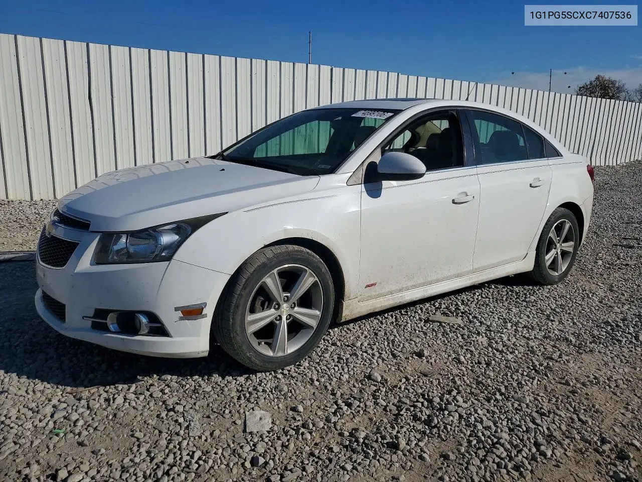 CHEVROLET CRUZE 2012, VIN 1G1PG5SCXC7407536