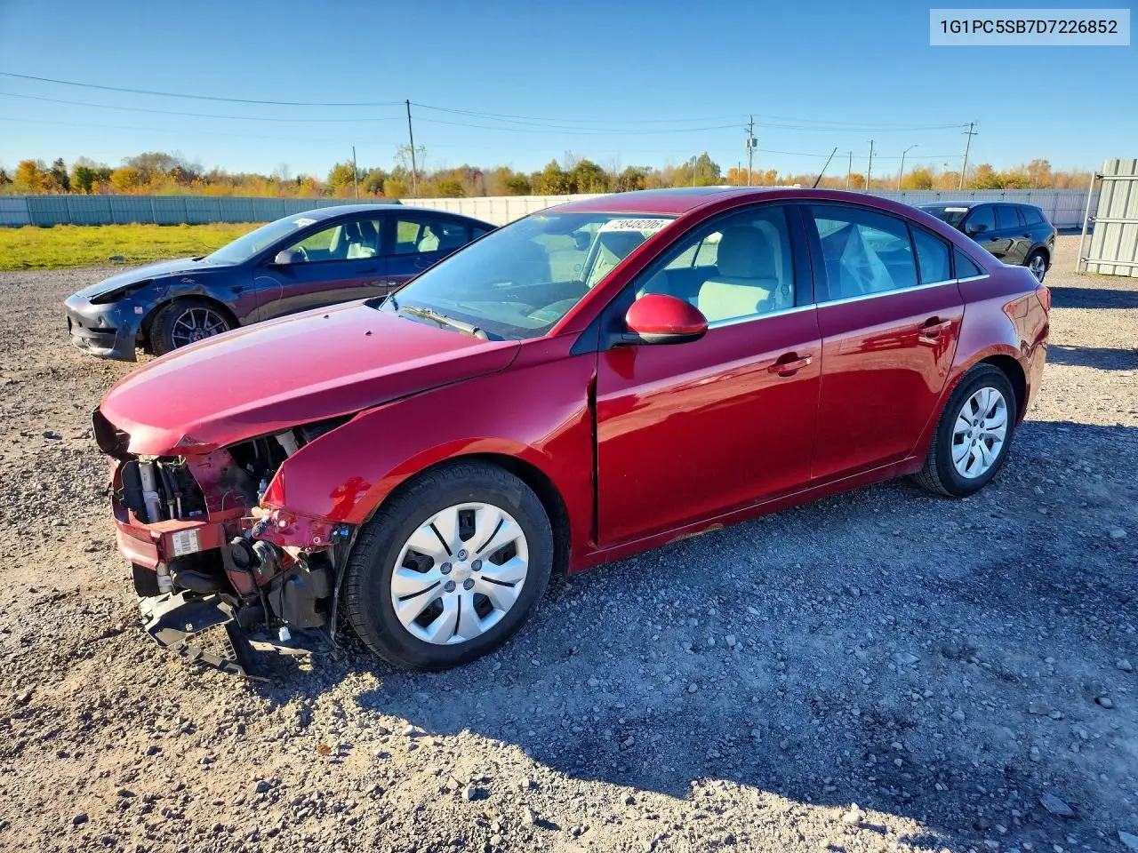 CHEVROLET CRUZE 2013, VIN 1G1PC5SB7D7226852