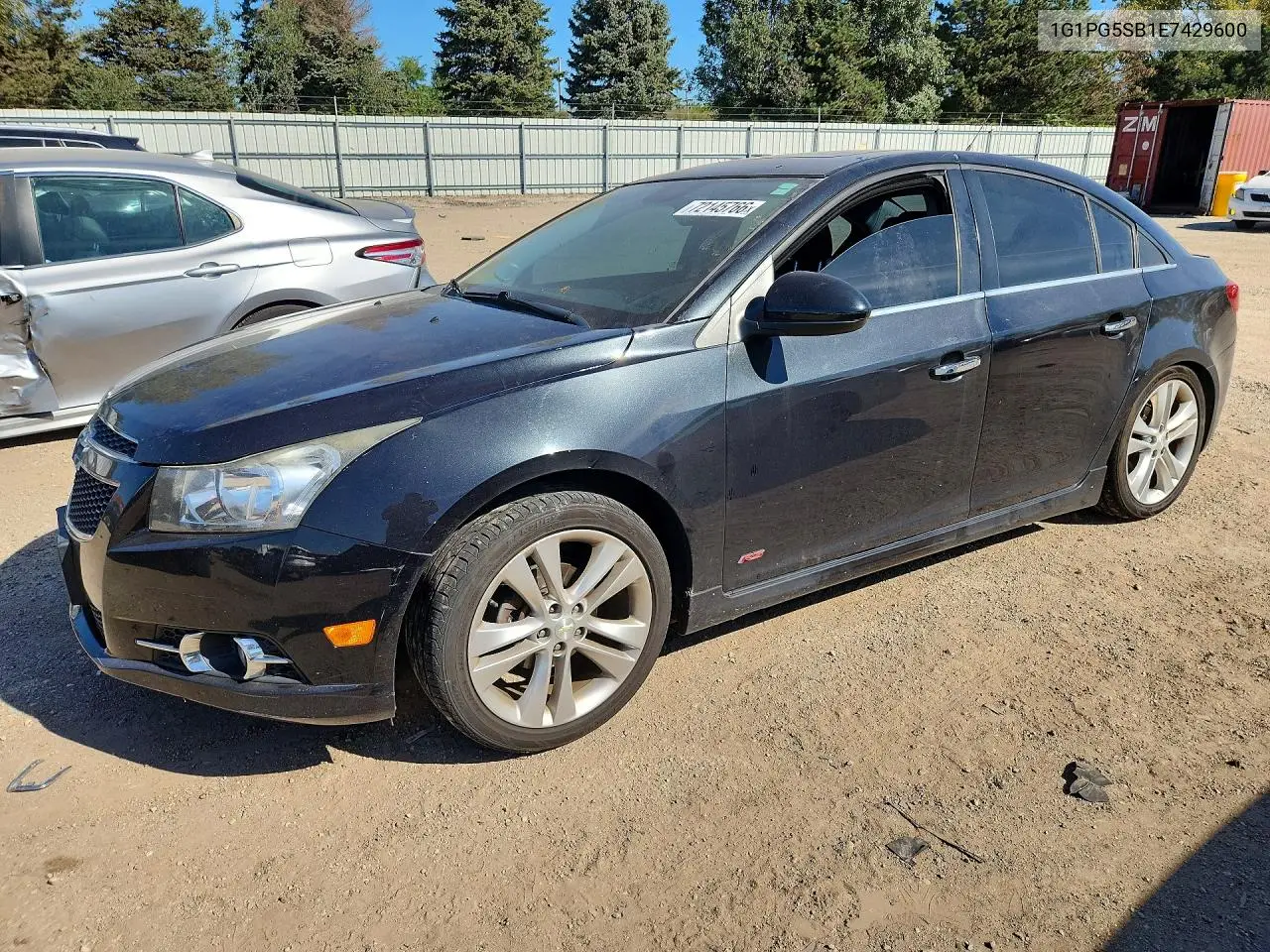 CHEVROLET CRUZE 2014, VIN 1G1PG5SB1E7429600