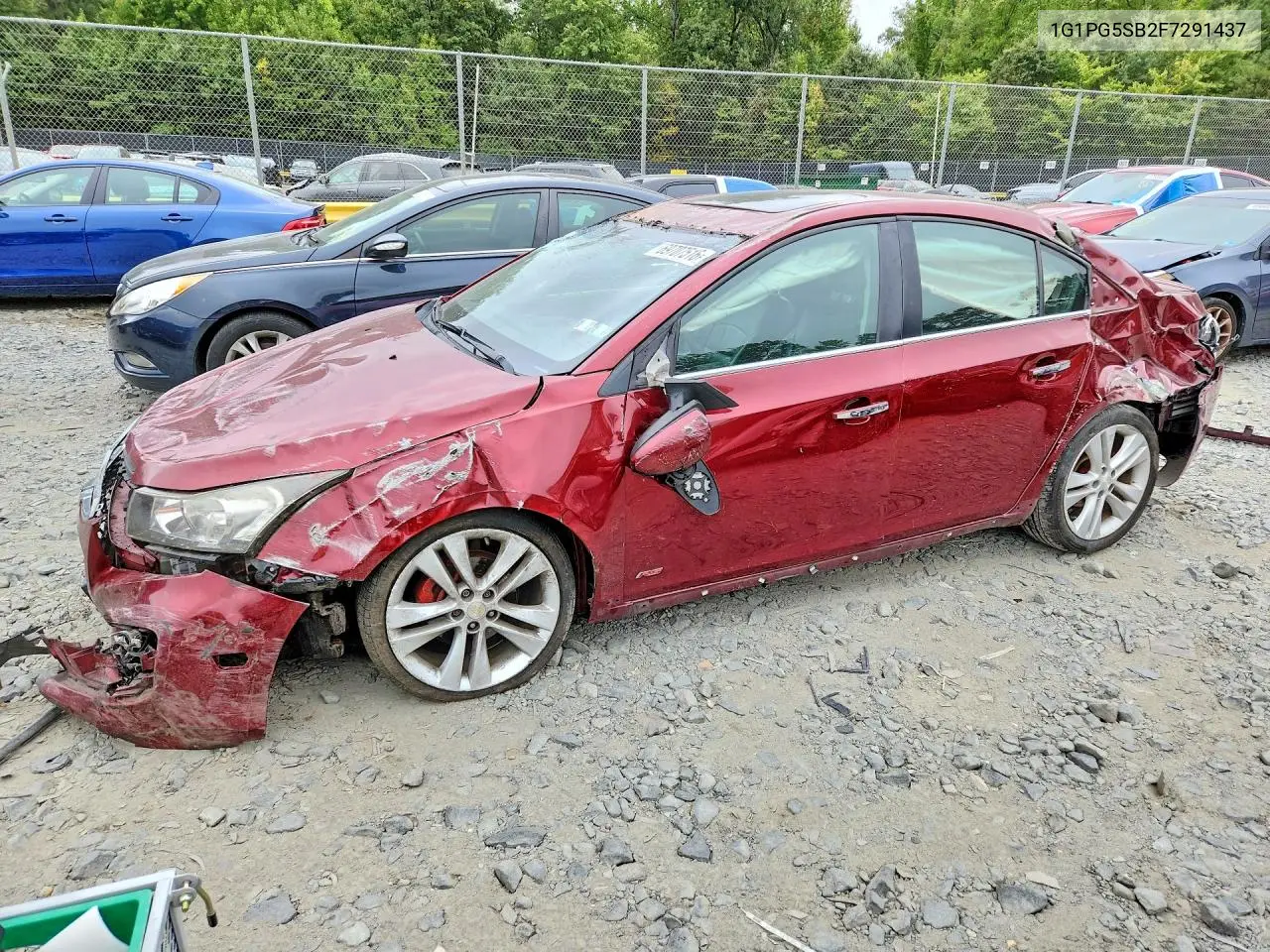 CHEVROLET CRUZE 2015, VIN 1G1PG5SB2F7291437