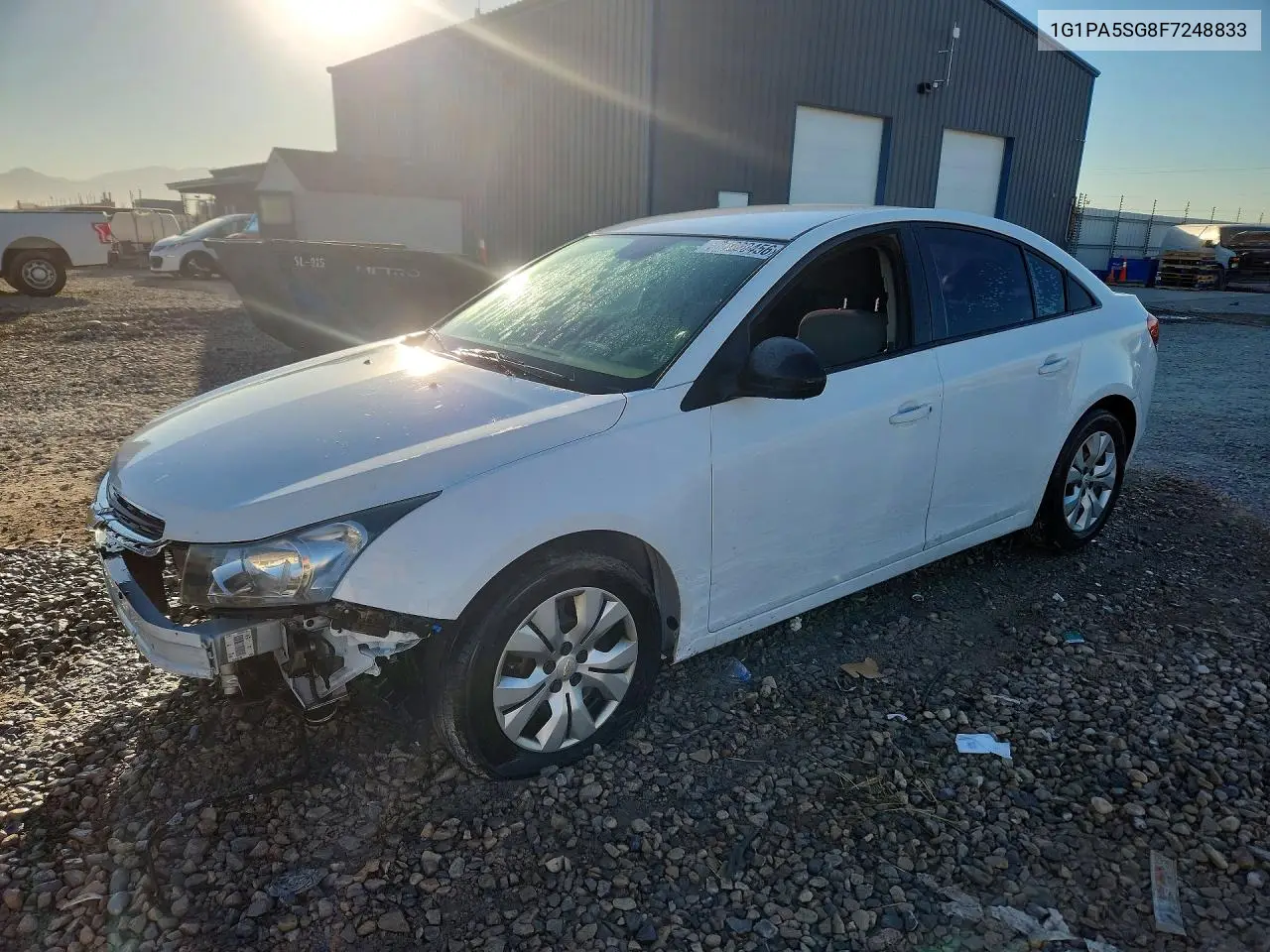CHEVROLET CRUZE 2015, VIN 1G1PA5SG8F7248833