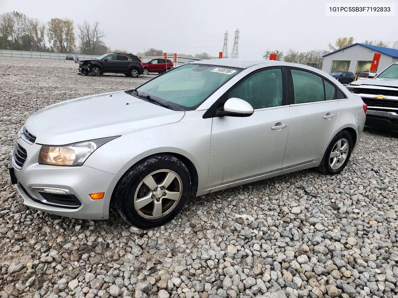 CHEVROLET CRUZE 2015, VIN 1G1PC5SB3F7192833