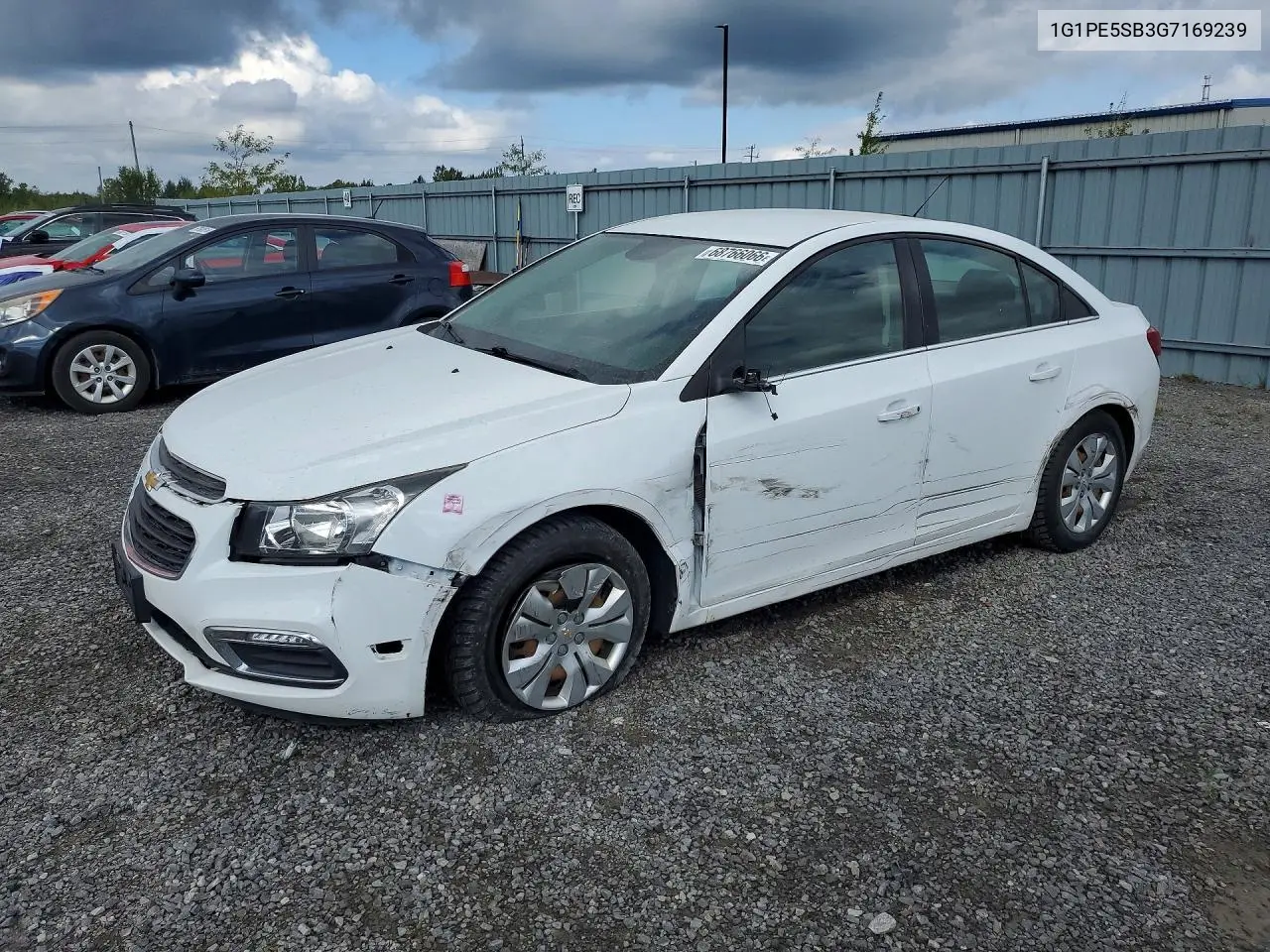 CHEVROLET CRUZE 2016, VIN 1G1PE5SB3G7169239