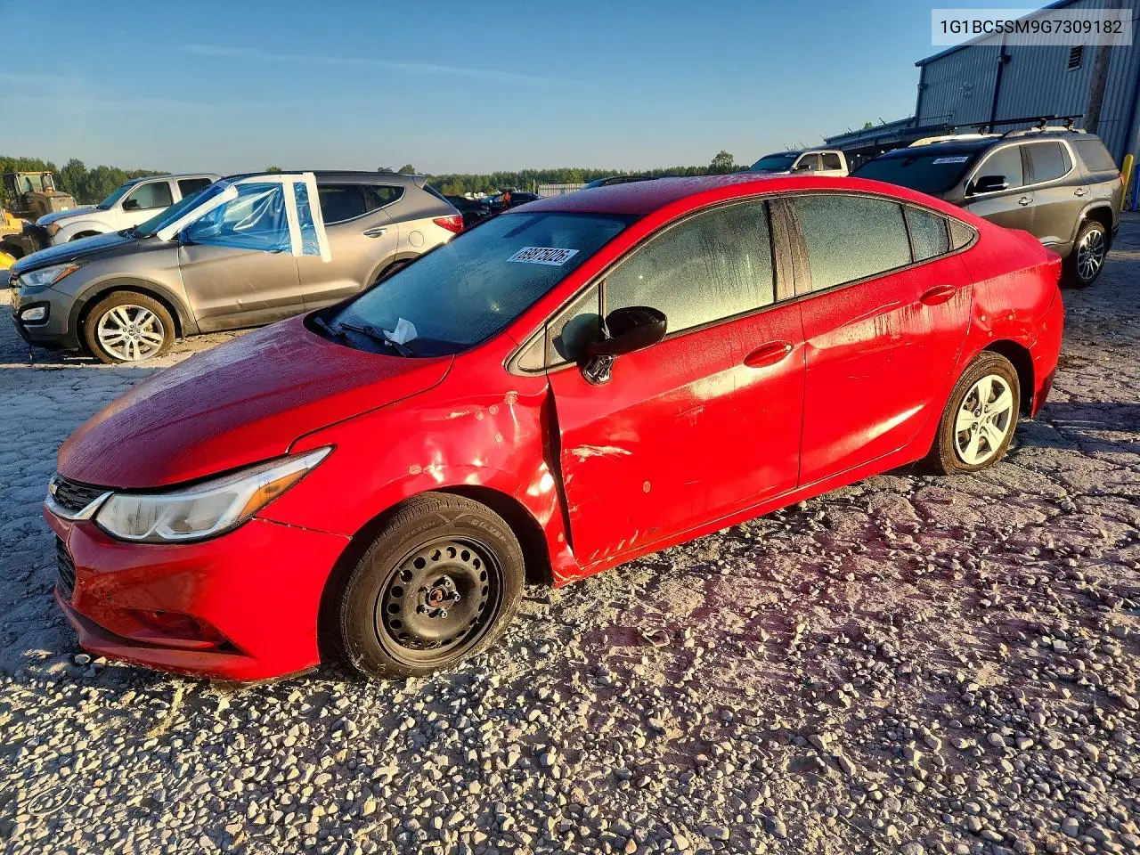 CHEVROLET CRUZE 2016, VIN 1G1BC5SM9G7309182