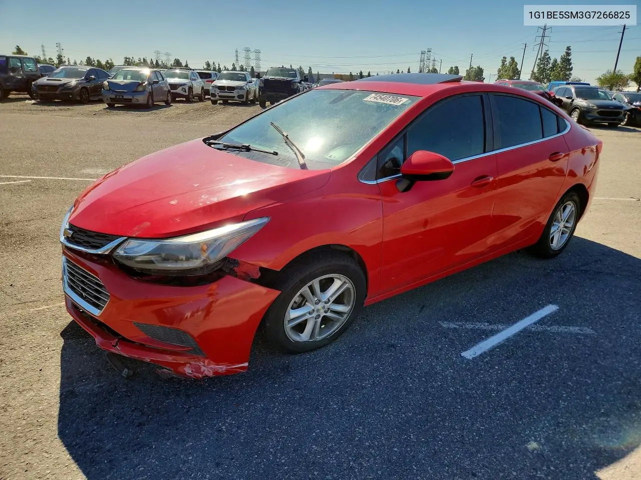 CHEVROLET CRUZE 2016, VIN 1G1BE5SM3G7266825