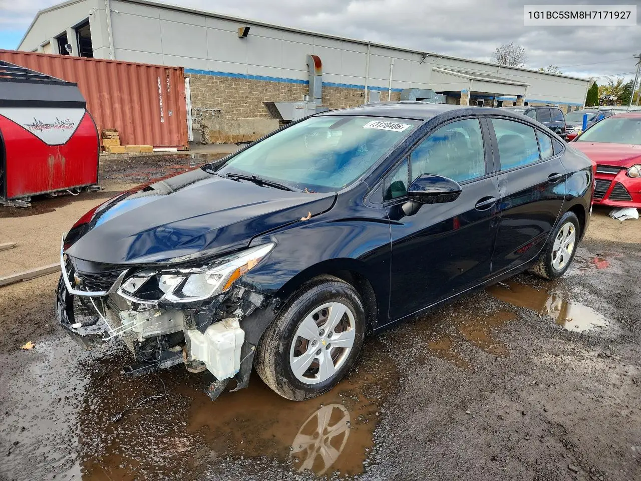 CHEVROLET CRUZE 2017, VIN 1G1BC5SM8H7171927