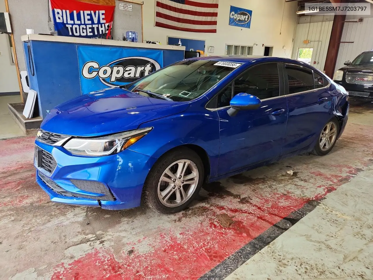 CHEVROLET CRUZE 2018, VIN 1G1BE5SM7J7203797