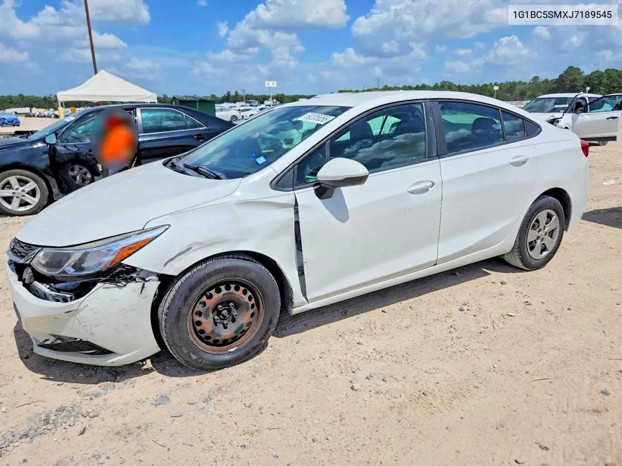 CHEVROLET CRUZE 2018, VIN 1G1BC5SMXJ7189545