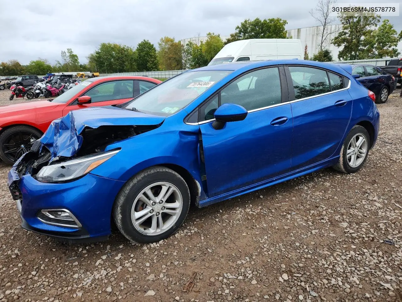 CHEVROLET CRUZE 2018, VIN 3G1BE6SM4JS578778