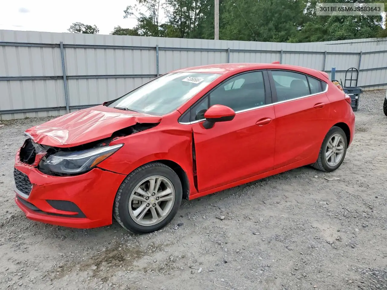 CHEVROLET CRUZE 2018, VIN 3G1BE6SM6JS583643