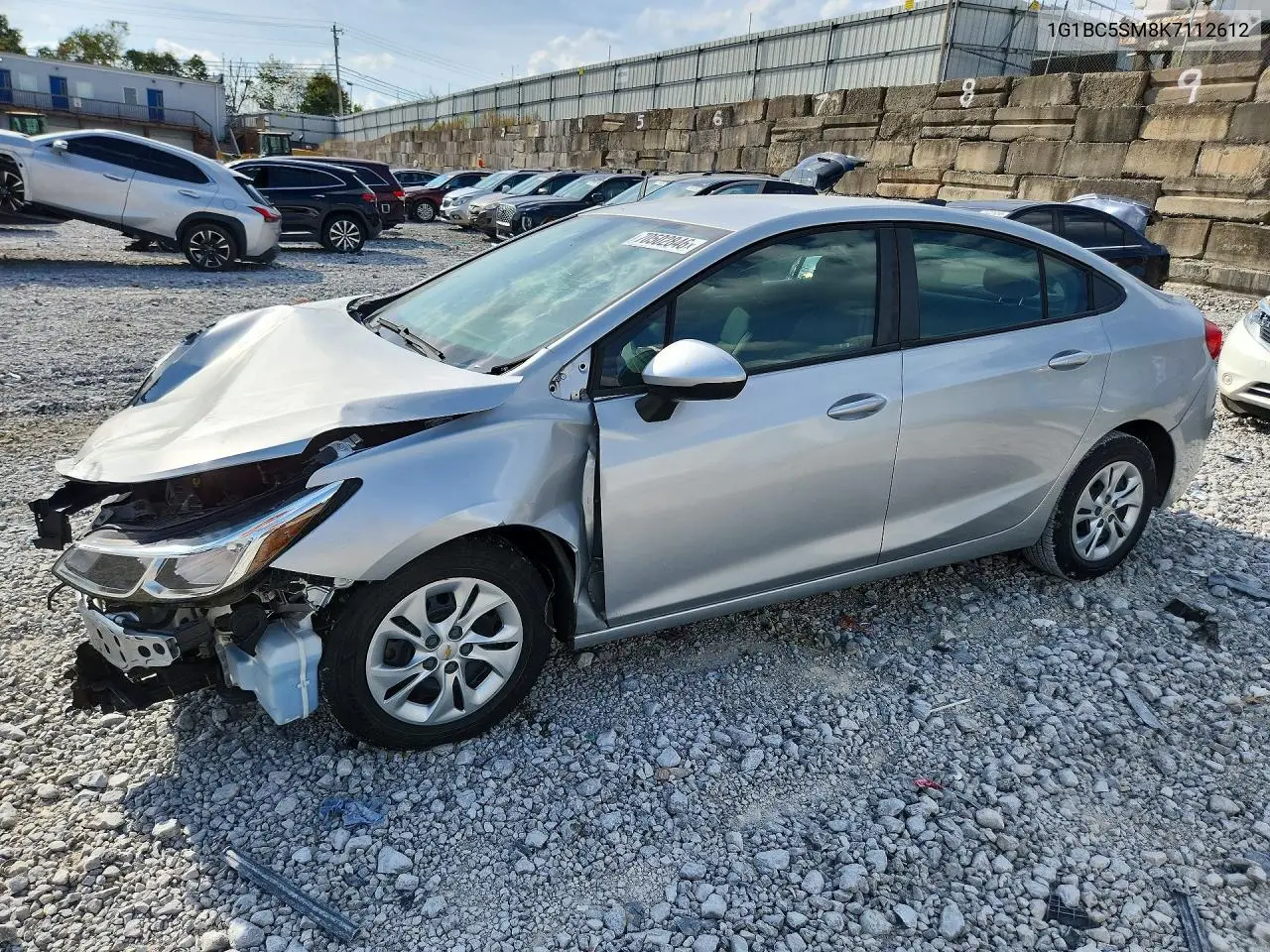 CHEVROLET CRUZE 2019, VIN 1G1BC5SM8K7112612