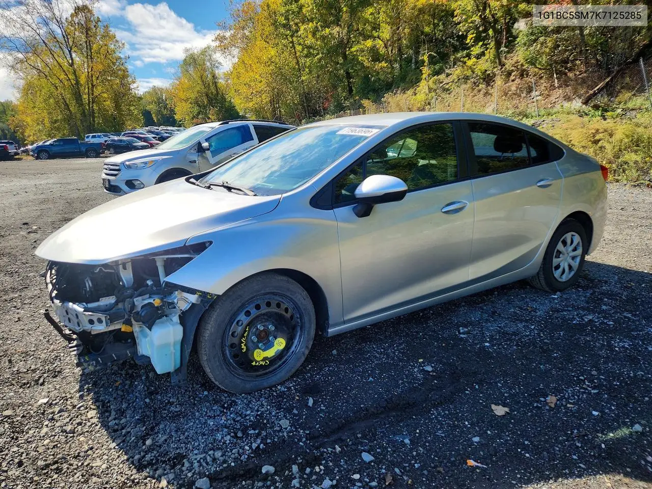 CHEVROLET CRUZE 2019, VIN 1G1BC5SM7K7125285