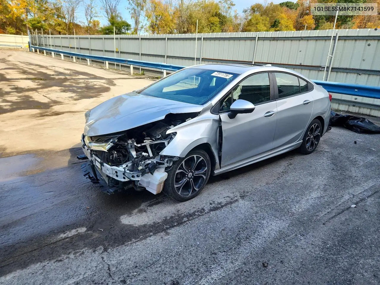 CHEVROLET CRUZE 2019, VIN 1G1BE5SM8K7141599