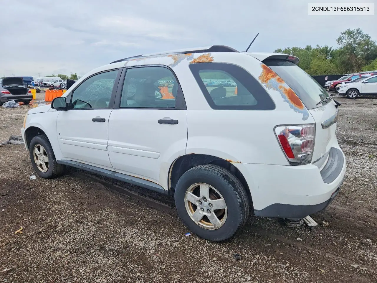 2008 CHEVROLET EQUINOX VIN 2CNDL13F686315513 — фото 2