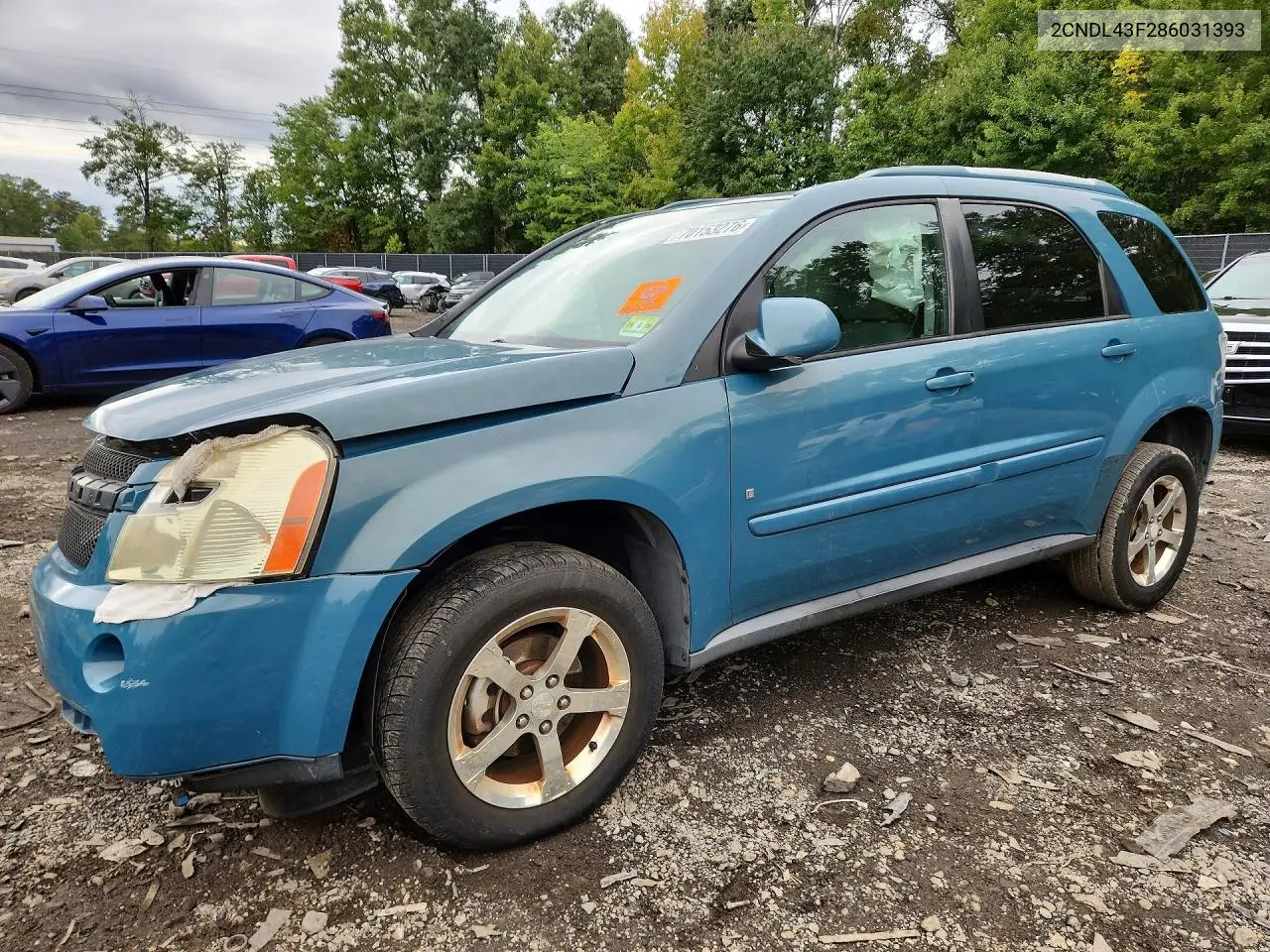 CHEVROLET EQUINOX 2008, VIN 2CNDL43F286031393