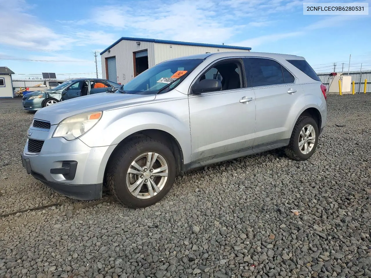 CHEVROLET EQUINOX 2011, VIN 2CNFLCEC9B6280531