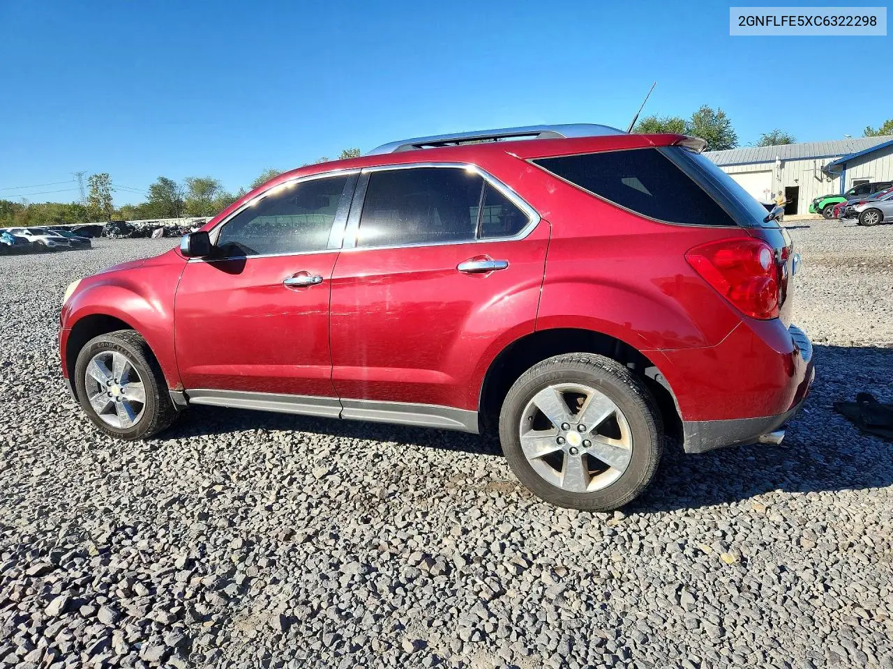 2012 CHEVROLET EQUINOX VIN 2GNFLFE5XC6322298 — фото 2