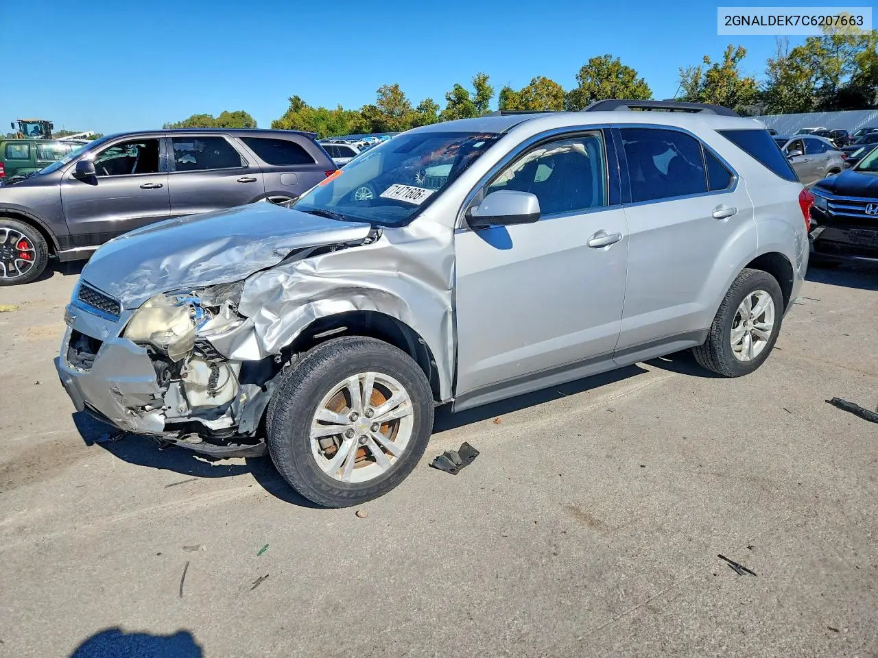 CHEVROLET EQUINOX 2012, VIN 2GNALDEK7C6207663