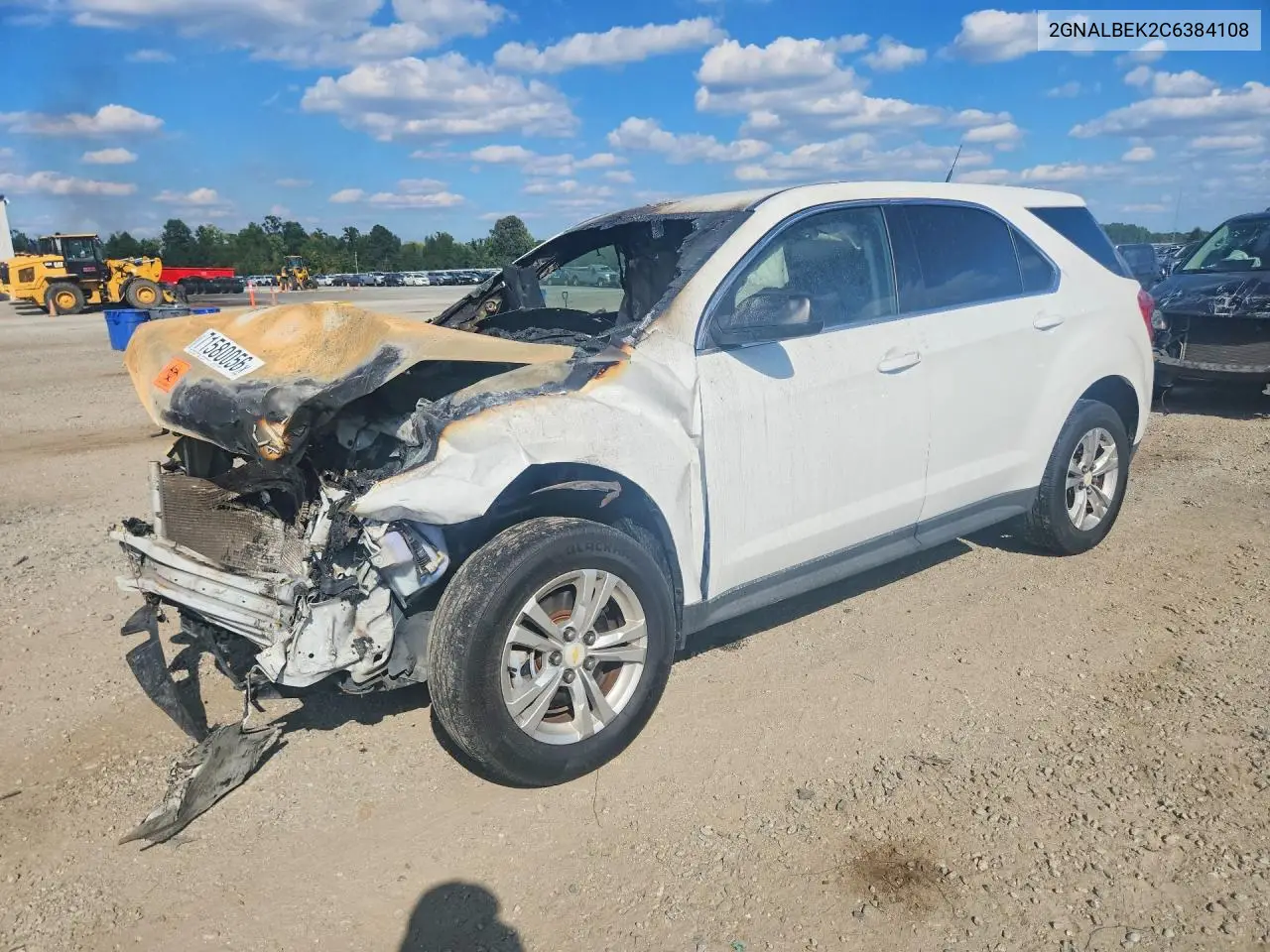 CHEVROLET EQUINOX 2012, VIN 2GNALBEK2C6384108