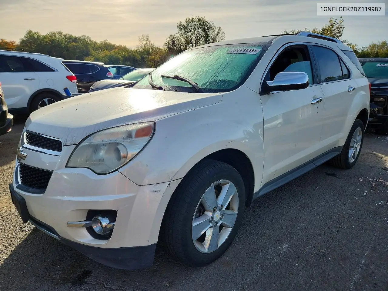 CHEVROLET EQUINOX 2013, VIN 1GNFLGEK2DZ119987