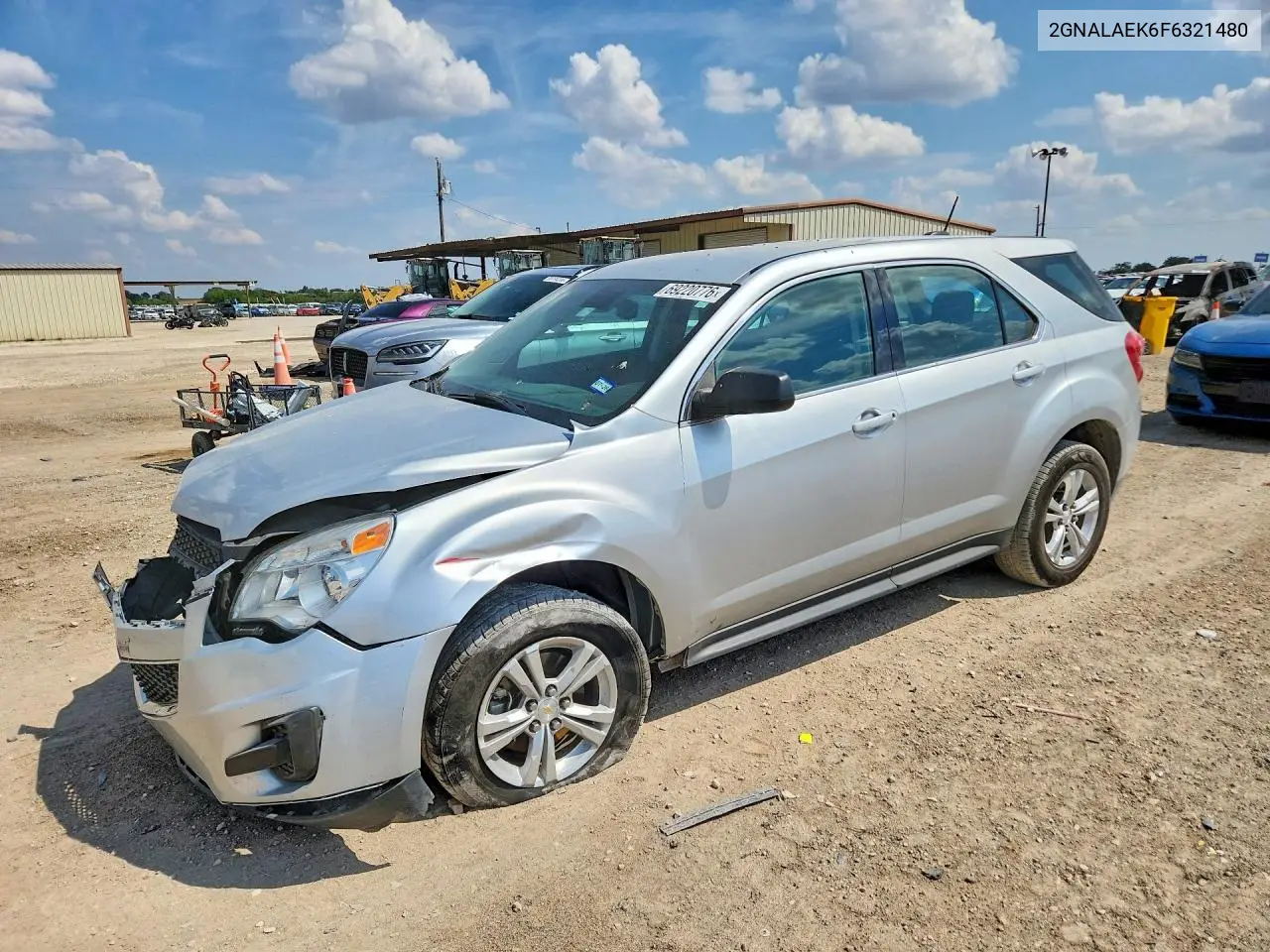 CHEVROLET EQUINOX 2015, VIN 2GNALAEK6F6321480