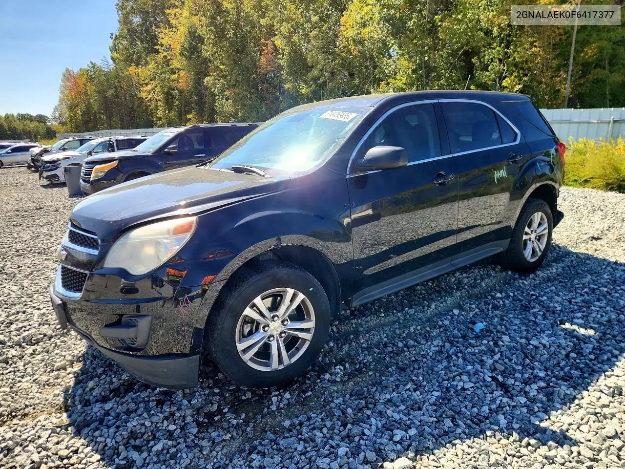 CHEVROLET EQUINOX 2015, VIN 2GNALAEK0F6417377