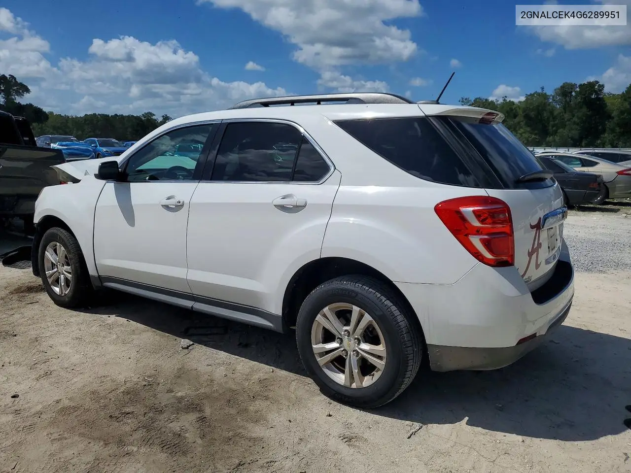 2016 CHEVROLET EQUINOX VIN 2GNALCEK4G6289951 — фото 2