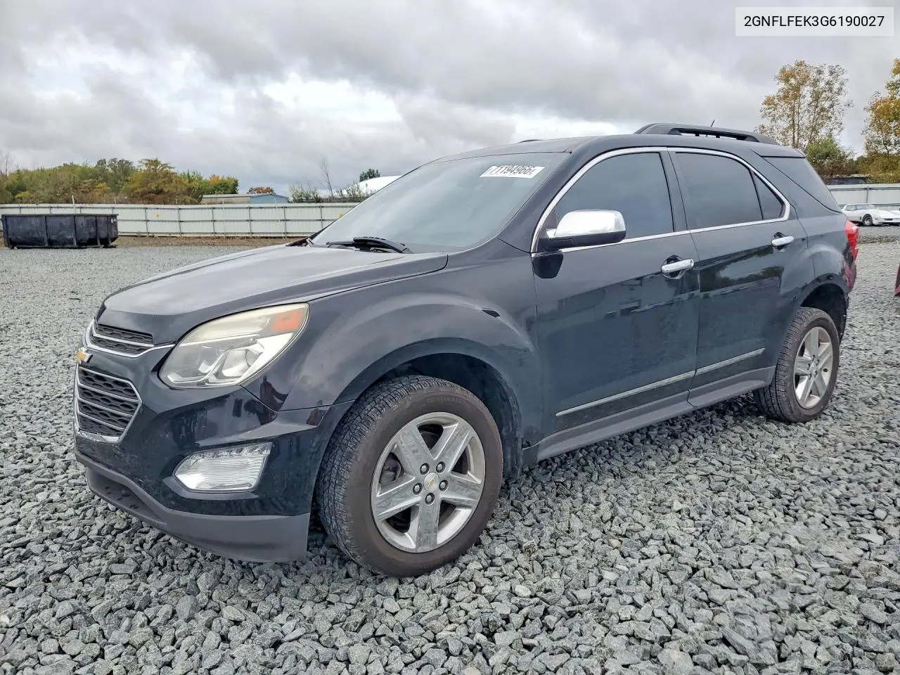 CHEVROLET EQUINOX 2016, VIN 2GNFLFEK3G6190027