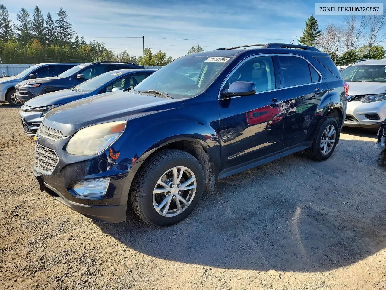 CHEVROLET EQUINOX 2017, VIN 2GNFLFEK3H6320857
