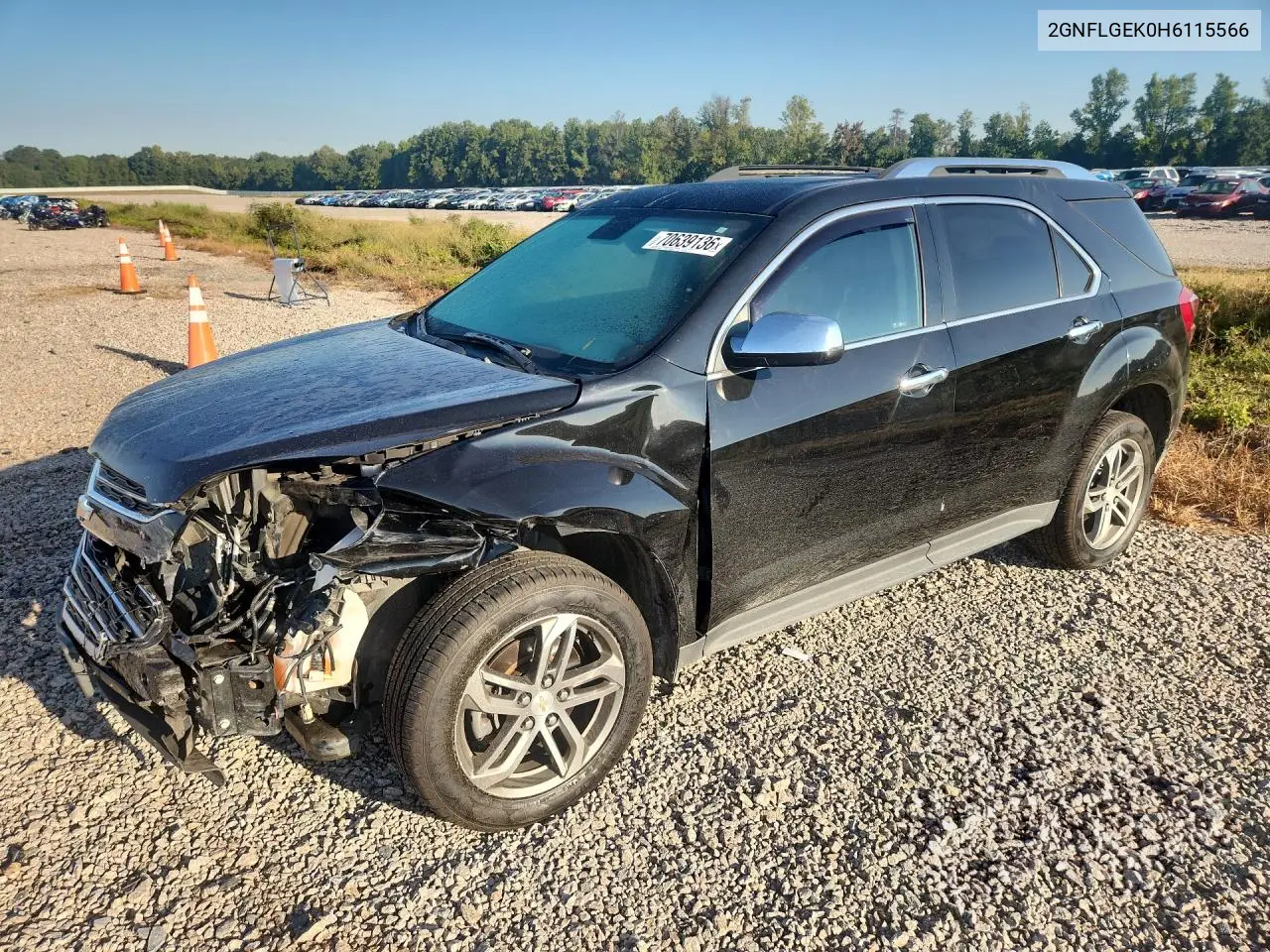 CHEVROLET EQUINOX 2017, VIN 2GNFLGEK0H6115566