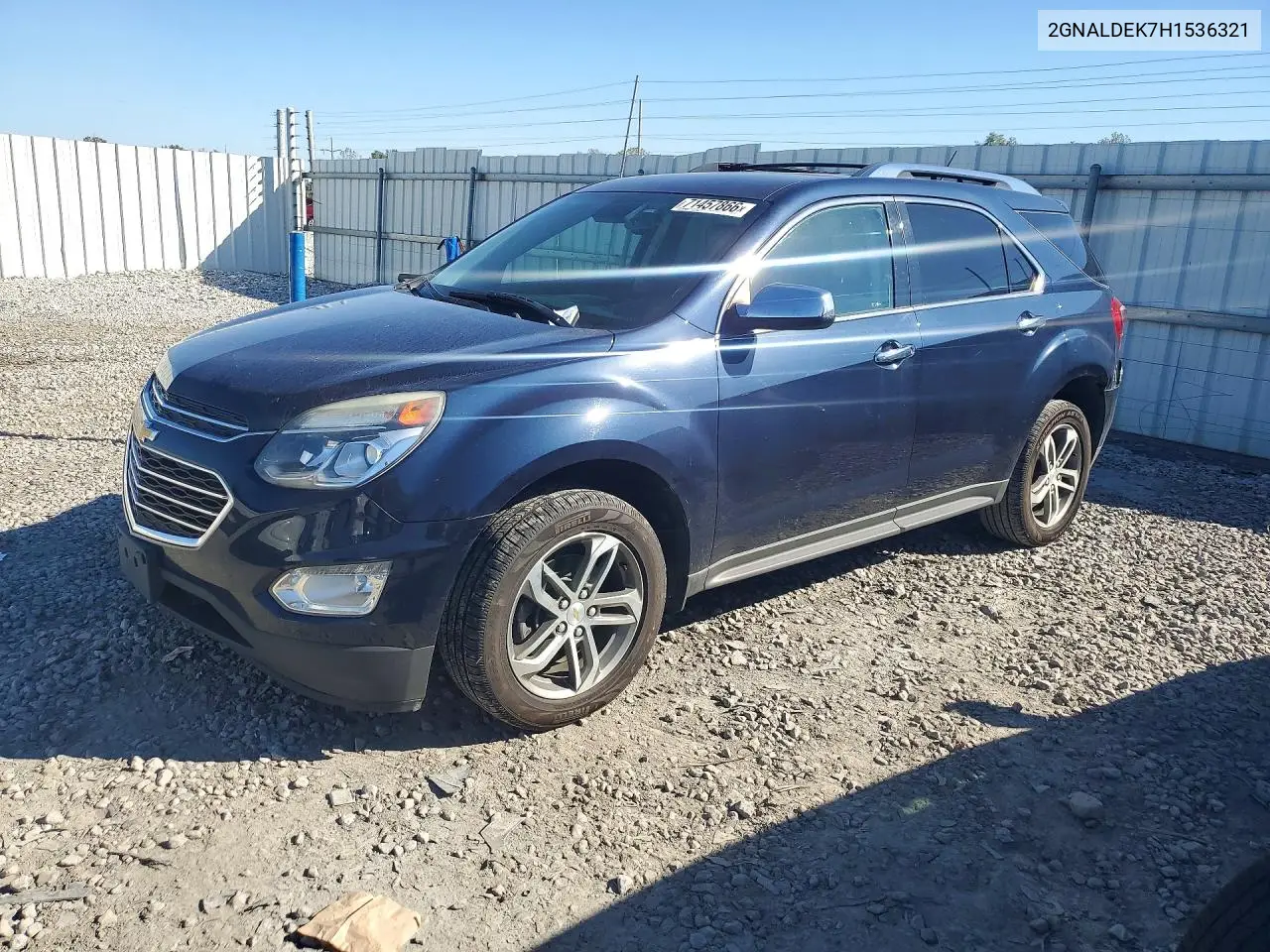 CHEVROLET EQUINOX 2017, VIN 2GNALDEK7H1536321