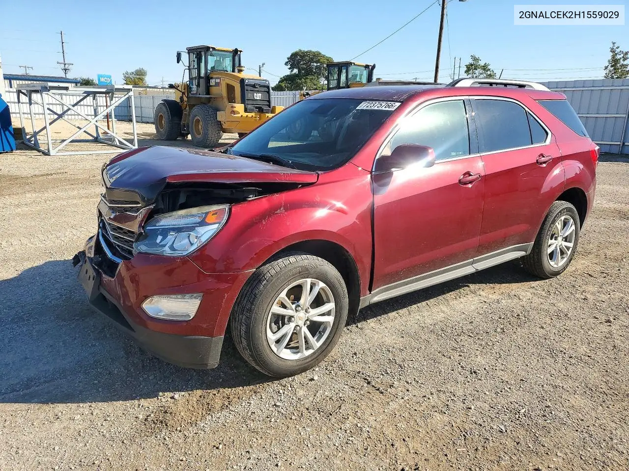 CHEVROLET EQUINOX 2017, VIN 2GNALCEK2H1559029