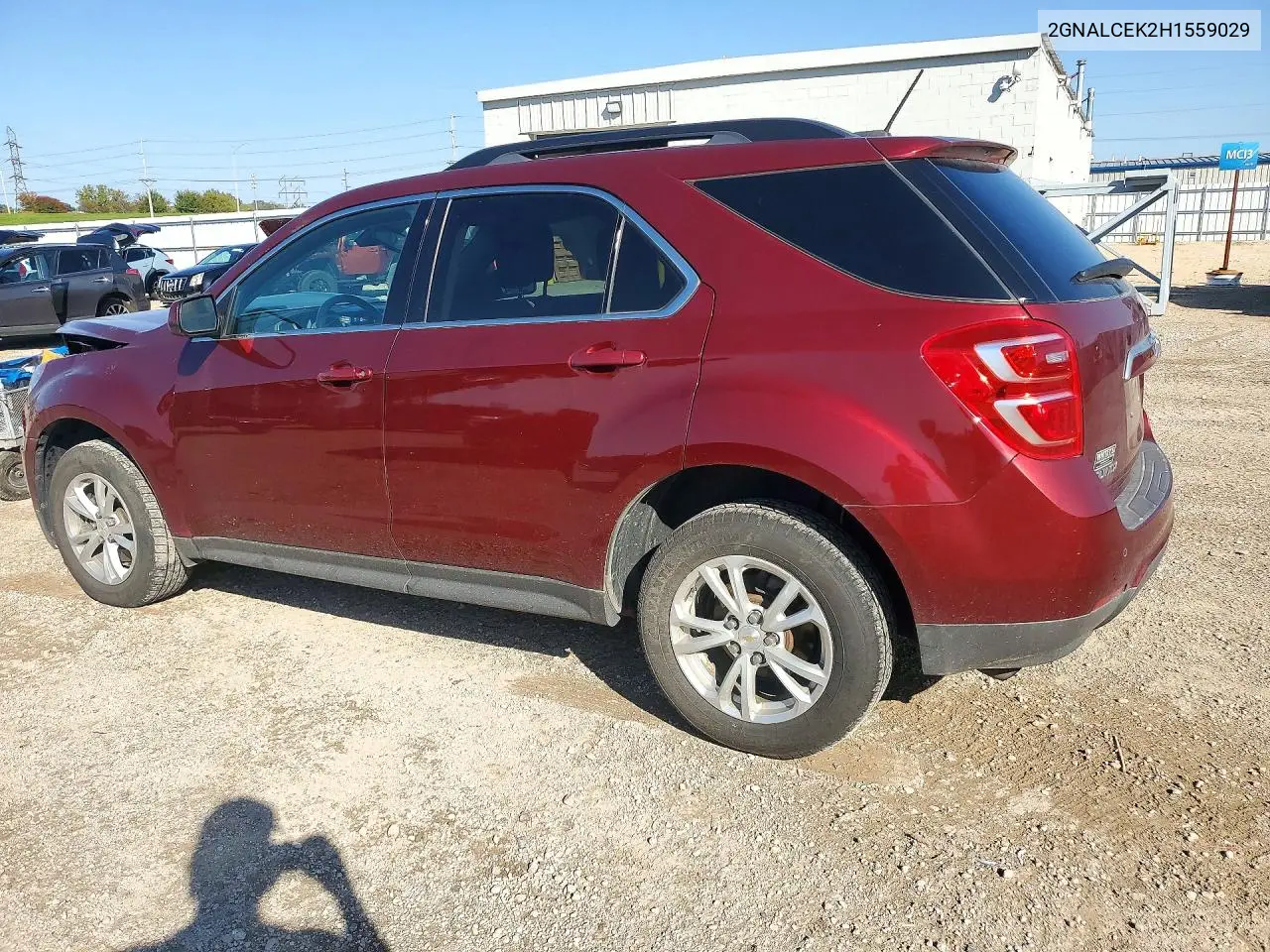 2017 CHEVROLET EQUINOX VIN 2GNALCEK2H1559029 — фото 2