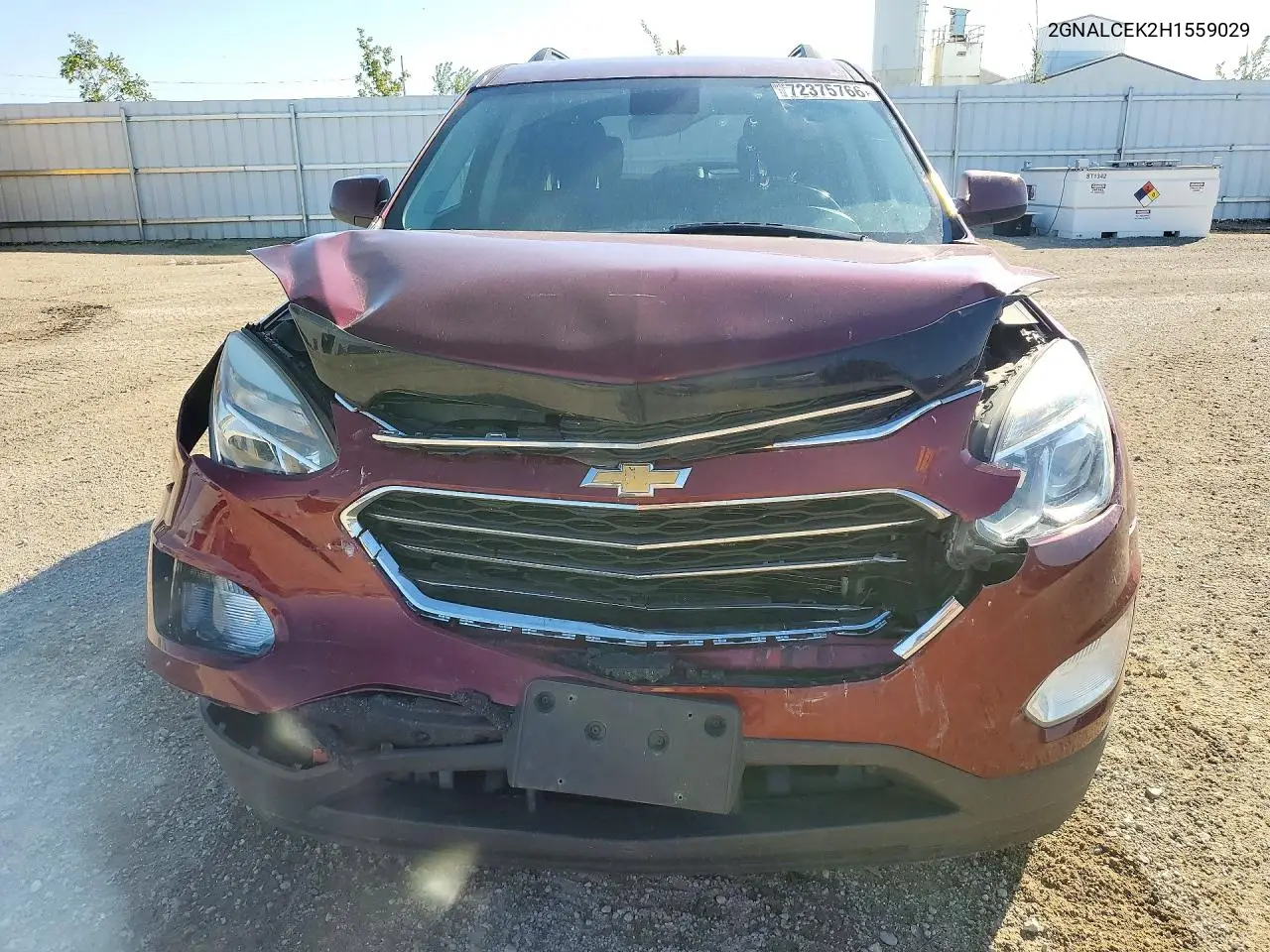 2017 CHEVROLET EQUINOX VIN 2GNALCEK2H1559029 — фото 5