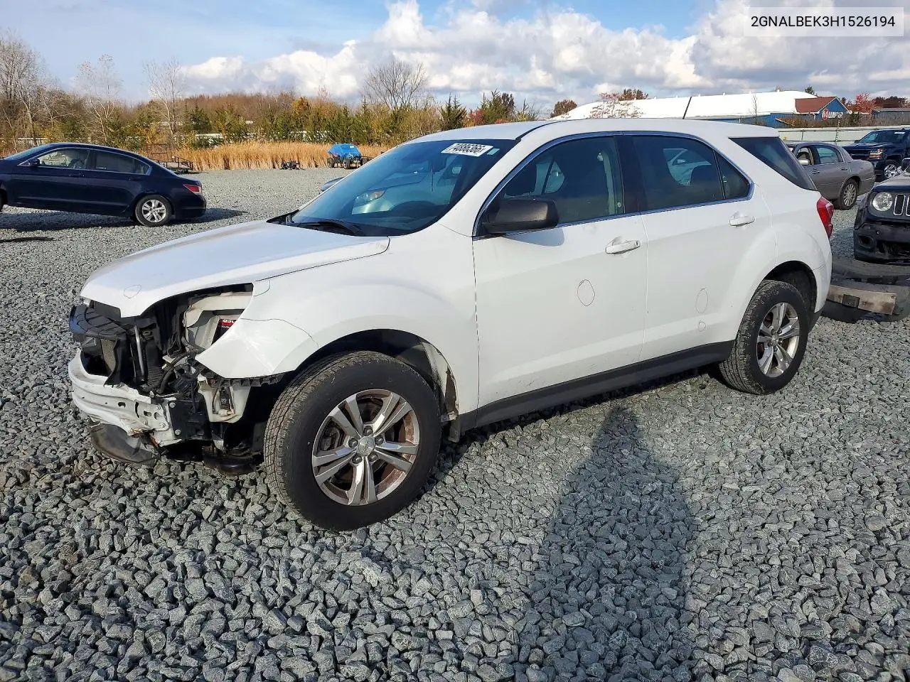 CHEVROLET EQUINOX 2017, VIN 2GNALBEK3H1526194