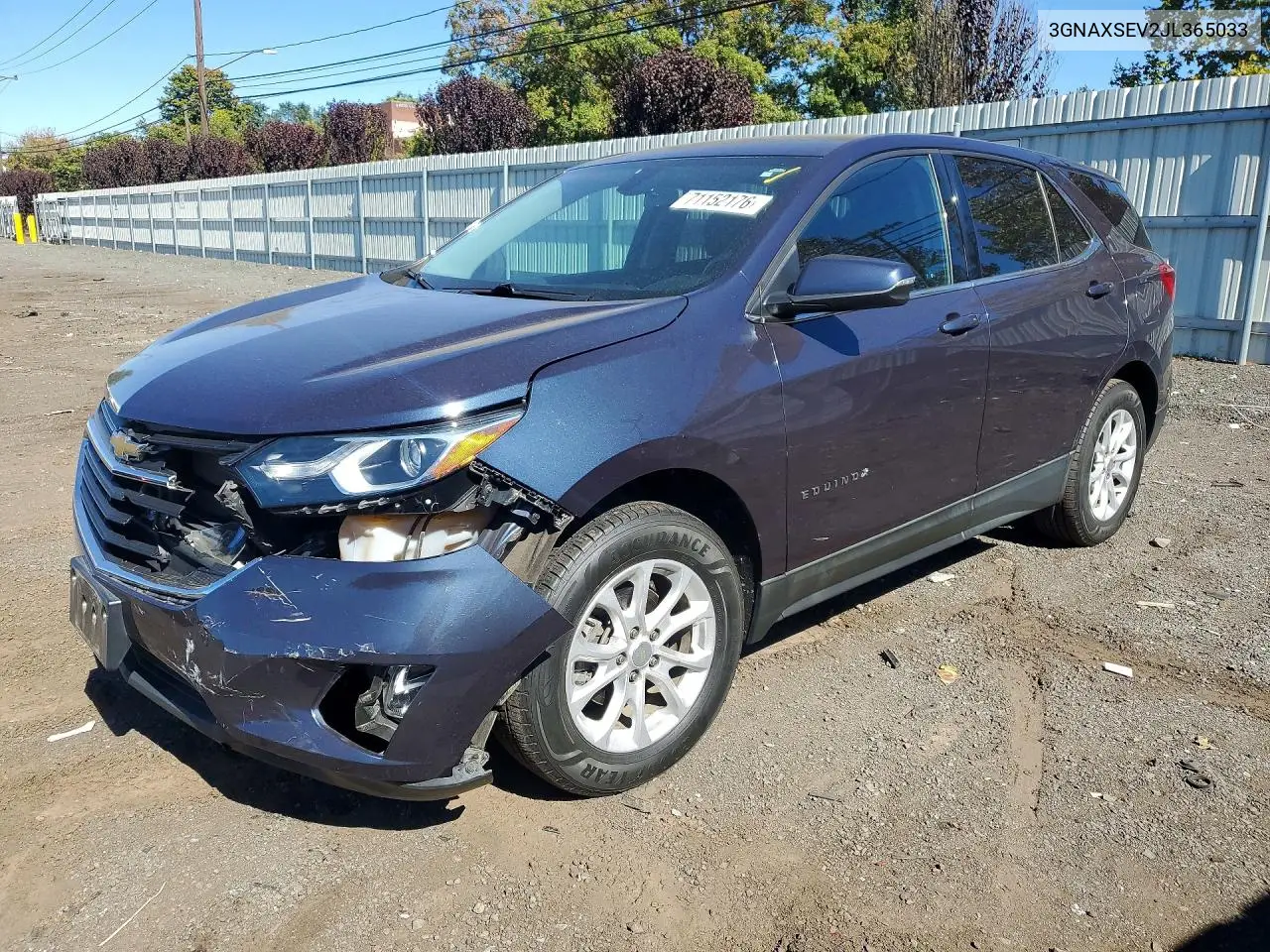 CHEVROLET EQUINOX 2018, VIN 3GNAXSEV2JL365033