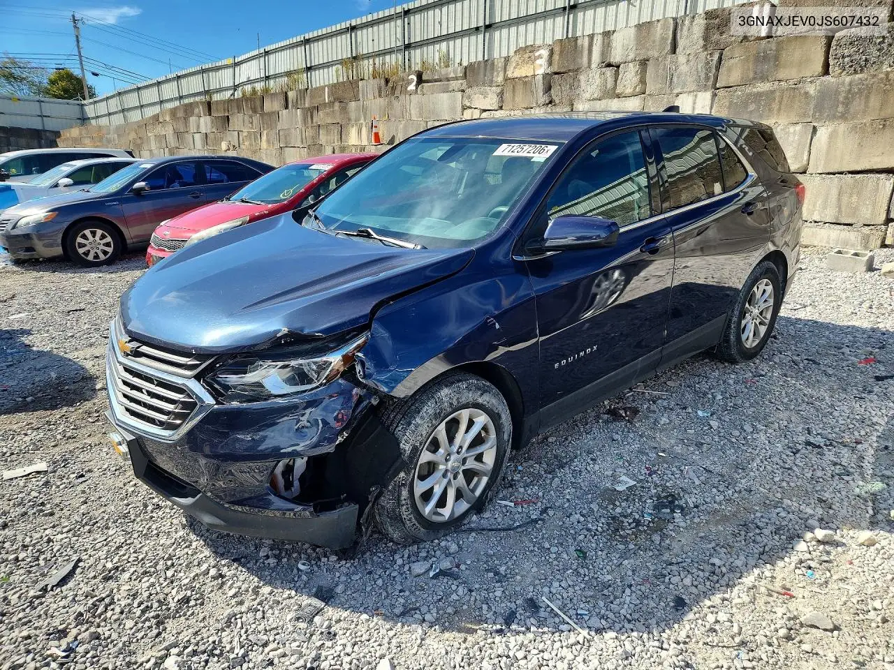 CHEVROLET EQUINOX 2018, VIN 3GNAXJEV0JS607432